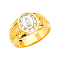 14K Two Tone Gold Guadalupe CZ Ring
