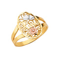 14K Yellow White Rose Gold Te-Amo Ring