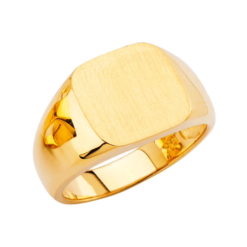 14K Yellow Gold Men'S Signet Ring