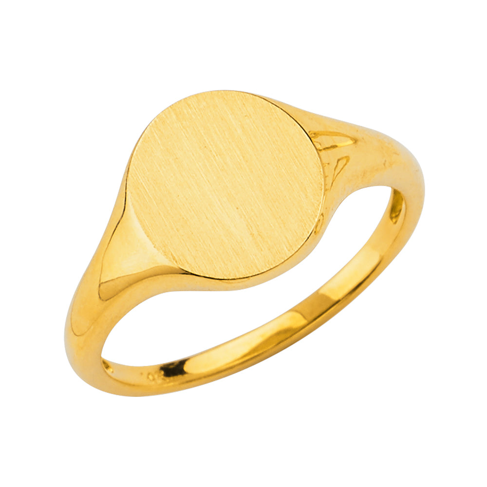 14K Yellow Gold Ladies Signet Ring