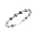 14K White Gold Stackble Band