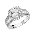 14K White Gold CZ Engagement Ring