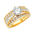 14K Yellow Gold CZ Engagement Ring