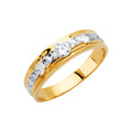 14K Yellow Gold Men'S CZ Wedding Band / Trio Set