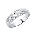 14K White Gold Men'S CZ Wedding Band / Trio Set