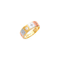 14K Yellow White Rose Gold Men'S CZ Wedding Band / Trio Set
