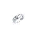 14K White Gold Men'S CZ Wedding Band / Trio Set