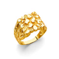 14K Yellow Gold Nugget Men'S Ring