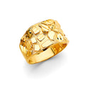 14K Yellow Gold Nugget Men'S Ring