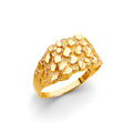 14K Yellow Gold Nugget Men'S Ring