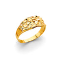 14K Yellow Gold Nugget Men'S Ring