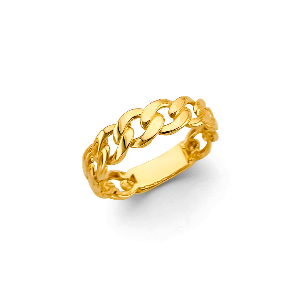 14K Yellow Gold Link Style Ring
