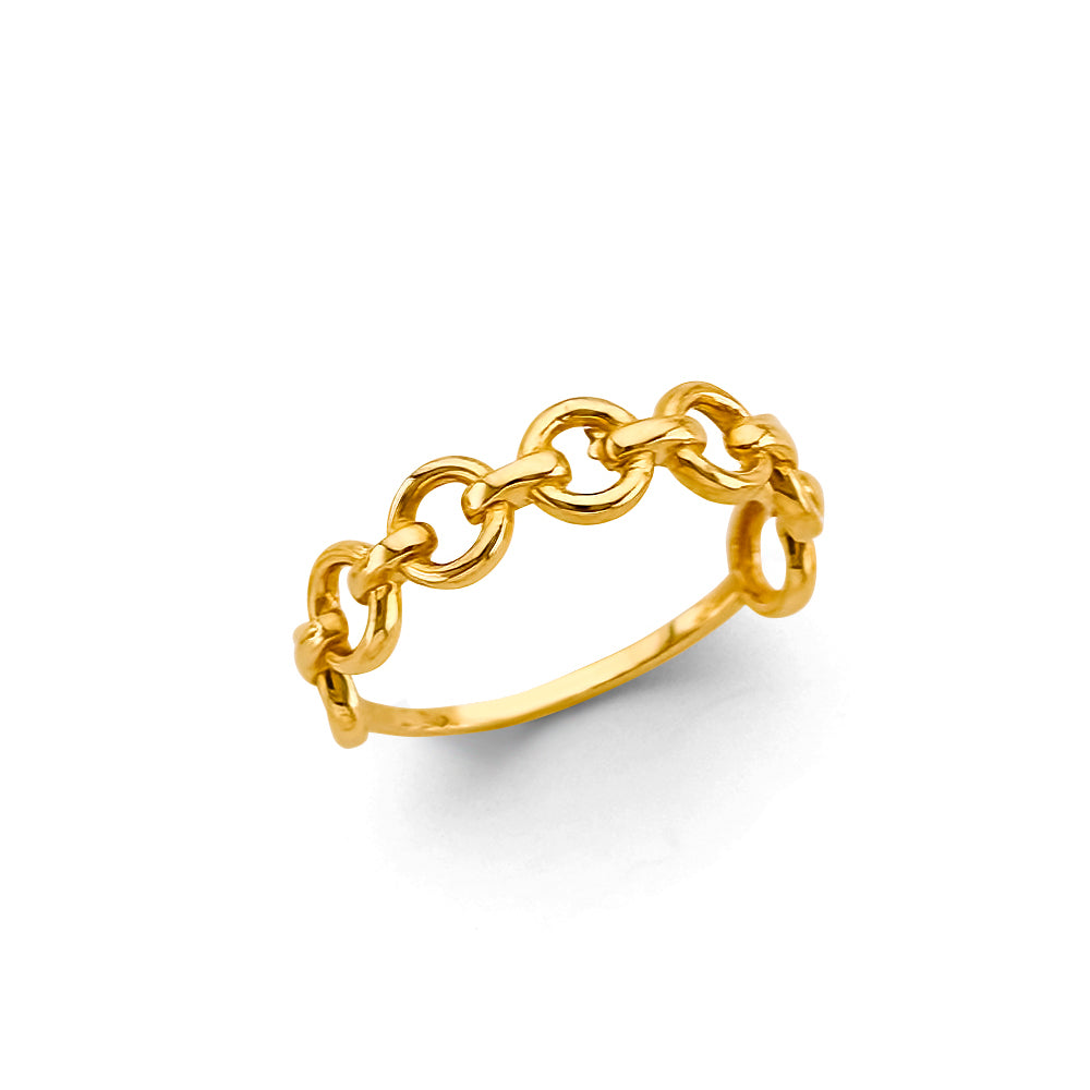 14K Yellow Gold Link Style Ring