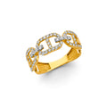 14K Yellow Gold Fancy CZ Ring