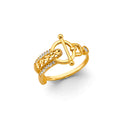 14K Yellow Gold Fancy CZ Ring
