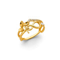 14K Yellow Gold Fancy CZ Ring