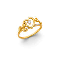 14K Yellow Gold Fancy CZ Ring