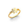 14K Yellow Gold Fancy CZ Ring