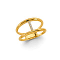 14K Yellow Gold Fancy CZ Ring