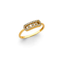14K Yellow Gold Fancy CZ Ring