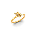 14K Yellow Gold Babies CZ Ring
