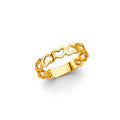 14K Yellow Gold Heart Ring