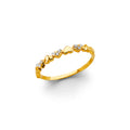 14K Yellow Gold CZ Heart Ring