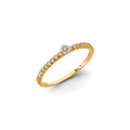 14K Yellow Gold Stackable CZ Ring