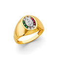 14K Yellow Gold Men'S CZ Ring