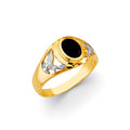 14K Two Tone Gold Men'S CZ Ring