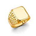 14K Yellow Gold Men'S Signet Ring