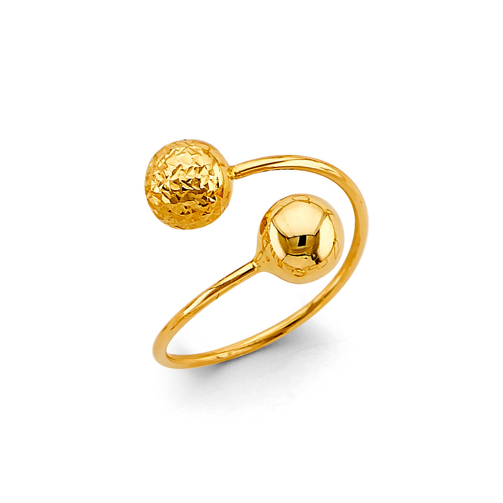 14K Yellow Gold Ball Ring