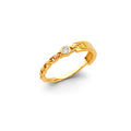 14K Yellow Gold CZ Ladies Ring