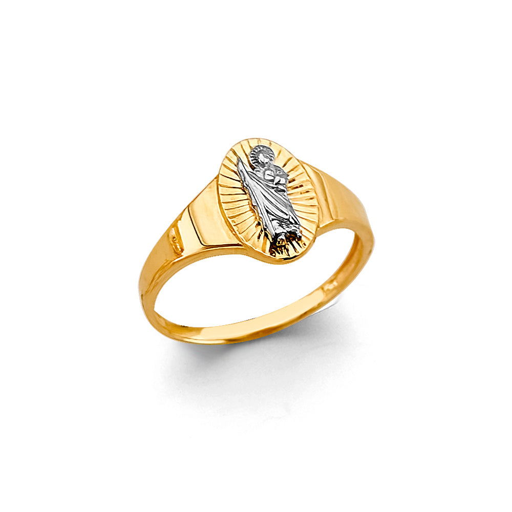 14K Two Tone Gold St. Jude Ring
