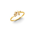 14K Yellow Gold I. L. Y. CZ Ring