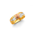 14K Yellow White Rose Gold 6 mm Lit Tapered Guadalupe Bnd