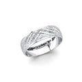 14K White Gold Men Wedding Band