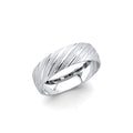 14K White Gold Men Wedding Band