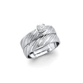14K White Gold Ladies Wedding Band