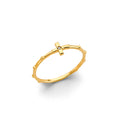 14K Yellow Gold CZ Rosary Ring