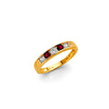14K Yellow Gold Babies CZ Ring