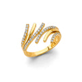 14K Yellow Gold CZ Fancy Ring