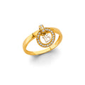 14K Yellow Gold CZ 15 Years Ring