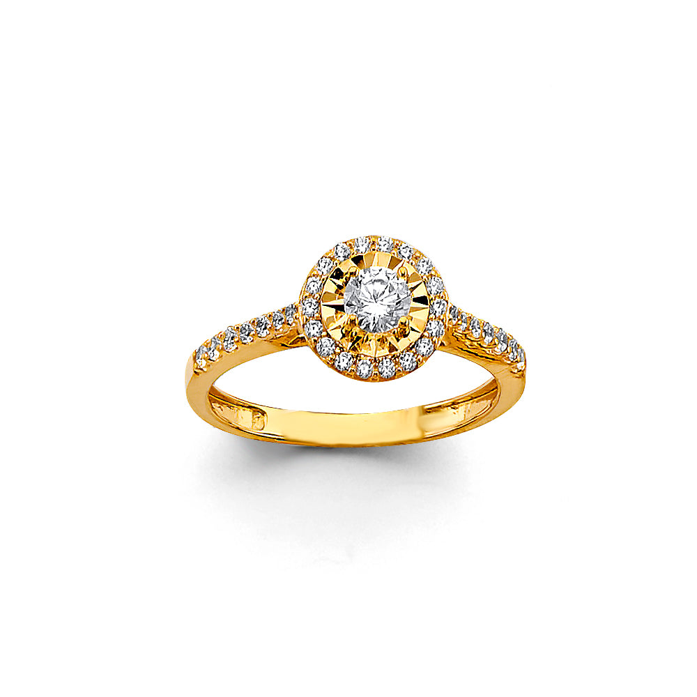 14K Yellow Gold CZ Ring / Set