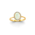 14K Yellow Gold CZ Opal Ring / Set