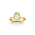 14K Yellow Gold CZ Opal Ring / Set