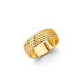 14K Yellow Gold 6 mm Diamond Cut Wedding Band Sz 7