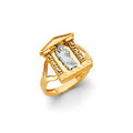 14K Two Tone Gold St. Jude Ring