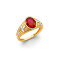 14K Two Tone Gold CZ Ring