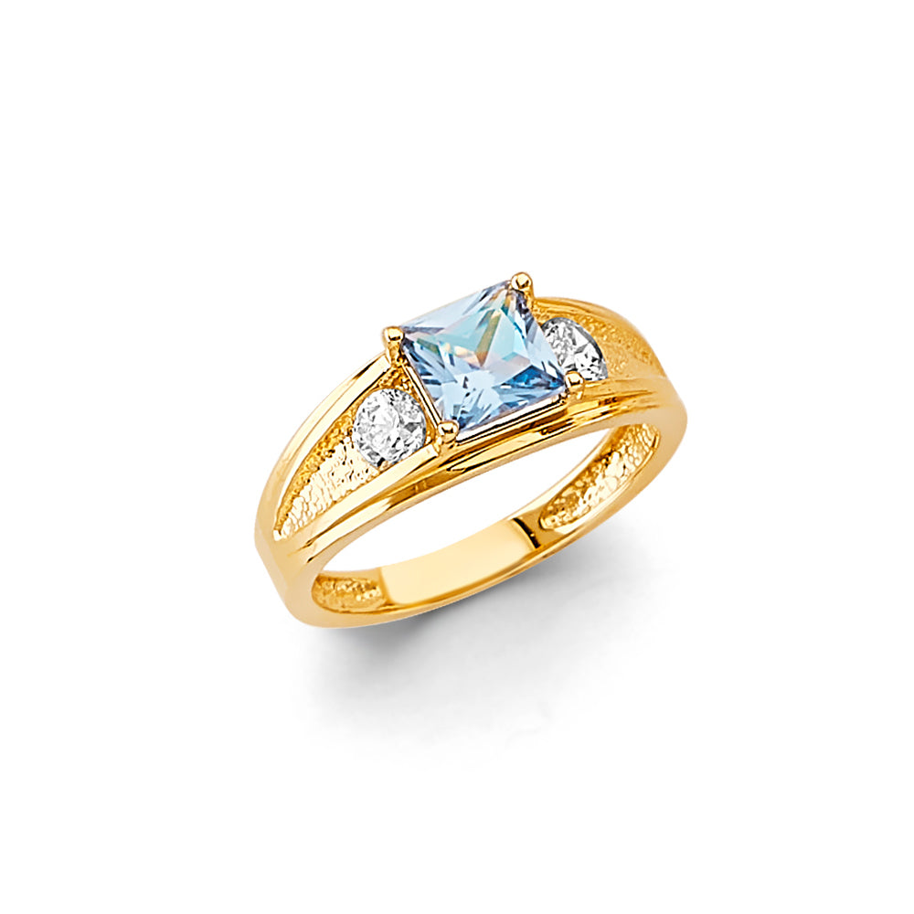 14K Yellow Gold CZ Ring